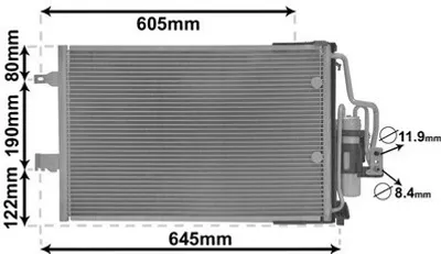 Produktbild von VAN WEZEL 37005369 Kondensator Klimaanlage Klimakondensator für OPEL Corsa C Schrägheck (X01) +Trockner
