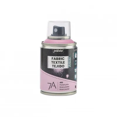 Produktbild von Pebeo 7A Aerosol Textilfarbe auf Wasserbasis, 100 ml, Pastellrosa