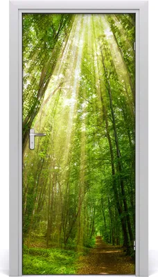 Produktbild von Tulup Türaufkleber 95x205 cm Dekorative Aufkleber Selbstklebend Wasserdichte Tapete Abnehmbar Schlafzimmer Wohnzimmer Wohnkultur - Weg im Wald