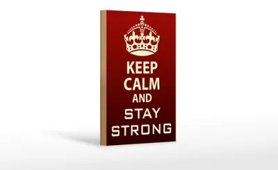 Produktbild von Holzschild Spruch 12x18cm Keep Calm and stay strong