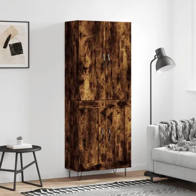 Obrázek produktu pro vidaXL Highboard kouřový dub 69,5x34x180 cm výrobek ze dřeva