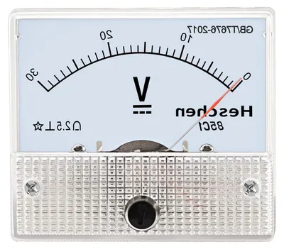 Productafbeelding van Voltmeter - Spanningsmeter Testapparaat - Elektrische Installaties - Analoge Weergave - DC 0-30V - Wit