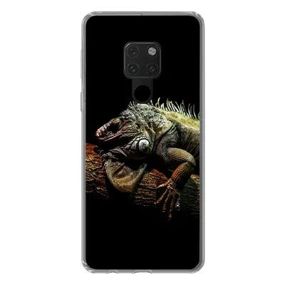 Produktbild von MuchoWow® Handyhülle Schutzhülle Hülle für Huawei P40 Lite Tier - Zweig - Schwarz Silikon Softcase Handy Hülle - Handy