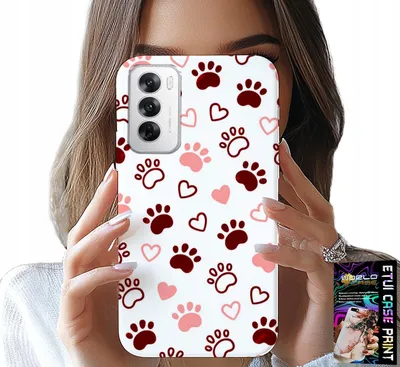 Obrázek produktu pro Pouzdro pro Oppo Reno12 5G - Psí tlapky na bílém pozadí, pes, kočka, medvídek