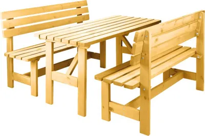 Produktbild von Gartenmöbelset Wilk Wien 6-Sitzer inkl. 2 Sitzbänke und Tisch
