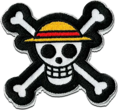 Produktbild von Comercial Mercera One Piece Emblem - Aufnäher, Bügelbild, Aufbügler, Applikationen, Patches, Flicken, zum aufbügeln, Größe: 6,1 x 6,1 cm
