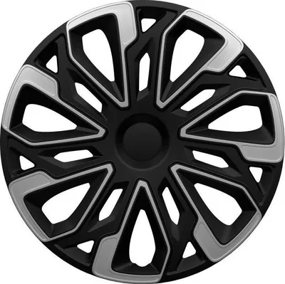 Produktbild von 15" Zoll Radkappen Schwarz Silber Radzierblenden Radblenden 15 ESTORIL SILVER BLACK ARGO