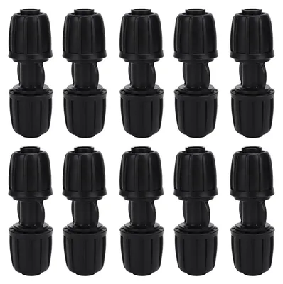 Image de 10 raccords droits pour systèmes d'irrigation goutte-à-goutte de jardin avec tuyaux en PE de 16 mm