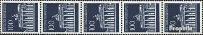 Produktbild von Briefmarken BRD (BR.Deutschland) 1966 Mi 510v R Fünferstreifen postfrisch Brandenburger Tor