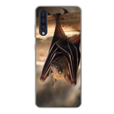 Produktbild von MuchoWow® Handyhülle Schutzhülle Hülle für Samsung Galaxy A50 Baby - Fledermaus - Holz Silikon Softcase Handy Hülle - Mobiltelefonhülle