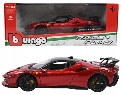 Produktbild von Ferrari SF90 XX Stradale 1:18 Bburago Metallic Rot - Exklusives Modellauto für Sammler