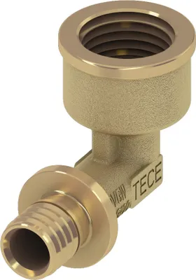 Produktbild von TECEflex Winkelübergangsmuffe Standard Messing 16x1/2" (Nr. 768016)