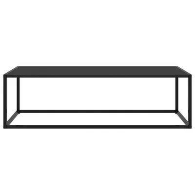 Immagine prodotto di Tavolino da Salotto Nero con Vetro Nero 120x50x35 cm