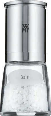 Zdjęcie produktu dla WMF 667726040, Młynek do soli, Stal nierdzewna, Przezroczysty, 161 mm, 66 mm, 66 mm, 395 g