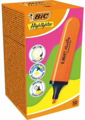Produktbild von Zakreślacz Highlighter pomarańczowy neon 12 sztuk