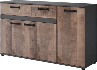 Produktbild von trendteam Garderobe Sideboard Stripe_ Matera Melamin/Eiche Tabak Melamin 142 x 83 x 41 cm