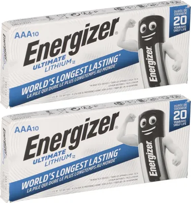 Produktbild von 20x Energizer Ultimate Batterie Lithium LR03 1.5V AAA Micro L92
