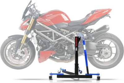 Image de Béquille centrale CS Power Evo pour Ducati Streetfighter 09-13 bleu