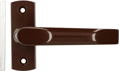 Immagine prodotto di Maniglia a leva KOTARBAU® 125mm 1pz. Marrone con piastra corta per porte, portoni e cancelli