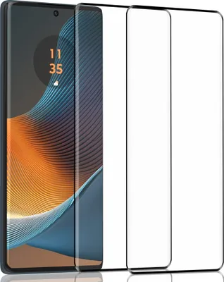 Produktbild von 2-Pack Motorola Edge 50 Fusion Displayschutzfolie - Gehärtetes Glas 9H - Super Qualität 3D