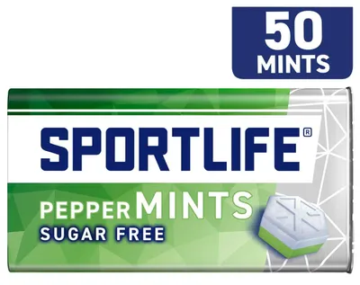 Zdjęcie produktu dla Sportlife Peppermint Mints 12 x 35g - Odświeżające opakowanie do przechowywania cukierków miętowych