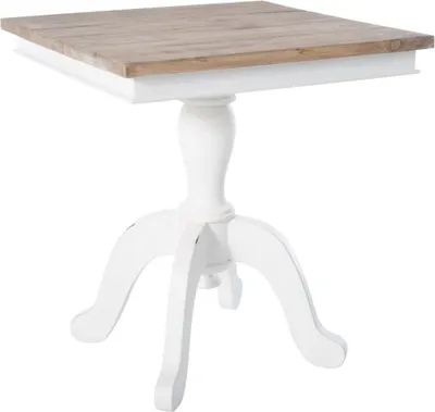 Immagine prodotto di Tavolino moderno - Tavolo funzionale - Sostenibile Mindi -Hout | Colore: Naturale/Bianco. Dimensioni: 50 cm