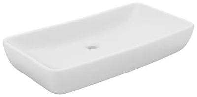 Imagen del producto de vidaXL Lavabo de lujo, rectangular, blanco mate, 71x38 cm, de cerámica