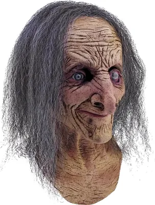 Produktbild von Gesichtsmaske alte Hexe Halloween Kostümaccessoire beige-grau - Einheitsgröße