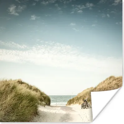 Produktbild von MuchoWow® Poster Strand - Düne - Himmel 75x75 cm - Wand Dekoration