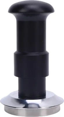 Image de Marteau à café noir à double ressort fileté, pression de 30lbs, en acier inoxydable, pour les accessoires de machines à café 51mm / 2.01in