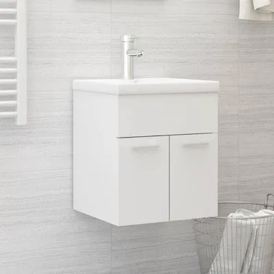 Produktbild von The Living Store Waschbeckenunterschrank Weiß 41x38,5x46 cm Holzwerkstoff