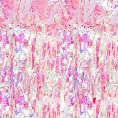 Image de Rideau de porte Lametta 100x200cm | Rose irisé