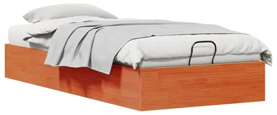 Produktbild von Ottoman Bettgestell mit Stauraum Wachsbraun 100 x 200 cm