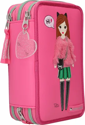Produktbild von DEPESCHE Federmäppchen befüllt TOPModel Talita Pink Motiv 46-teilig, 20,0 x 7,0 cm