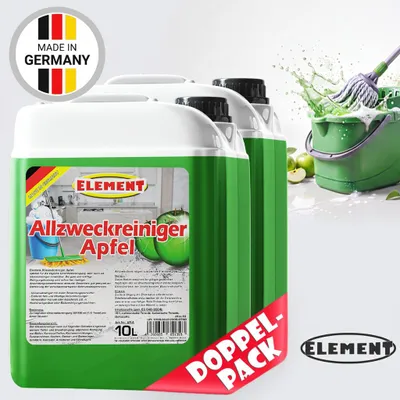 Produktbild von Element Allzweckreiniger Apfel I 20 Liter I Combo I Konzentrat I Bodenreiniger I Universalreiniger I Kraftreiniger I Oberflächenreiniger