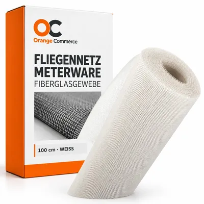 Produktbild von Fliegennetz 1,76€/m² Meterware Fliegengitter Insektenschutz Gitter Fiberglas 1,00 Meter Weiß