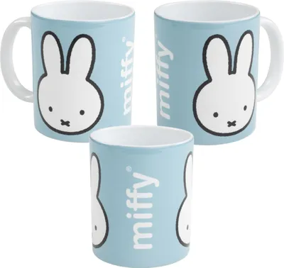 Produktbild von Miffy Tasse - Hase Kaffeetasse Becher Kaffeebecher aus Keramik 320 ml Blau
