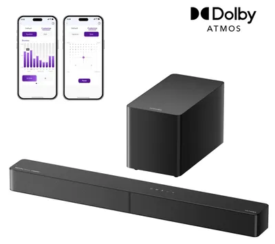 Image de Barre de son 5.1 canaux avec Dolby Atmos – Haut-parleur surround de 340 W avec caisson de basses et Bluetooth