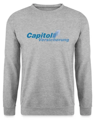 Produktbild von Spreadshirt Stromberg Logo Capitol Versicherung Uni Pullover, L, Weißgrau meliert