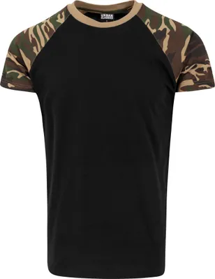 Image de Urban Classics - RAGLAN T-Shirt contrasté noir - L