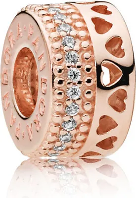 Immagine prodotto di Pandora Rosa 787415CZ Charm Zwischenelement Cuori di Pandora