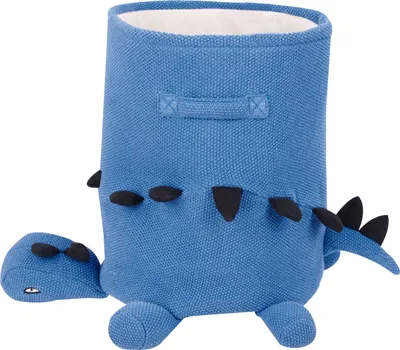 Produktbild von BELIANI Aufbewahrungskorb blau Baumwolle Dinosaurier gestrickt gewebt Spielzeugkorb Kinderzimmer Zubehör