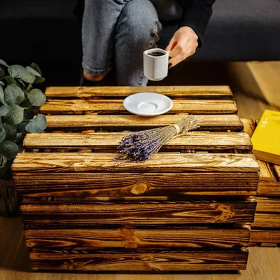 Produktbild von Creative Deco Große Holzkiste mit Deckel Vintage - 50x40x30 cm - Geflammt Deko Holztruhe