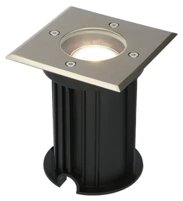 Image de HOFTRONIC - Spot LED au sol carré 4W 345lm 6500K IP67 Inox GU10 Dimmable