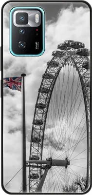 Produktbild von König Design Hülle kompatibel mit Xiaomi Poco X3 GT Kunststoff Soft Handyhülle - Handy Case London Riesenrad