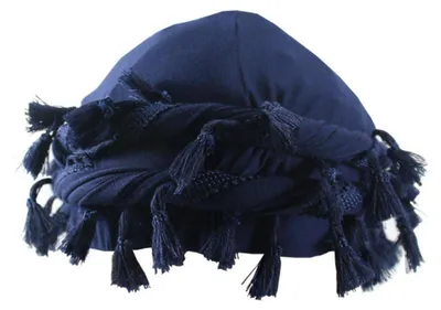 Produktbild von Herren Turban Durag Satin Gefüttert Stretch Kopf Halstuch Marineblau Einheitsgröße