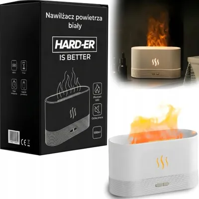 Produktbild von Ultraschall Luftbefeuchter mit Aroma Diffuser Flammeneffekt LED Licht leisem Betrieb und automatischer Abschaltung