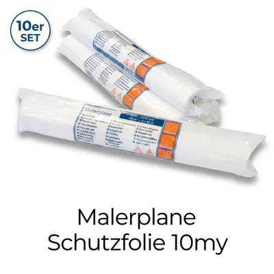 Produktbild von Profitape Abdeckfolie 2 x 50 m, 10 my – Schutzfolie für Maler- und Renovierungsarbeiten, KI-generiertes Bild