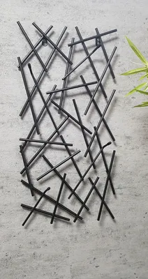Zdjęcie produktu dla Wieszak ścienny Haku czarny metalowy 4 haczyki nowoczesny 30x60x5cm