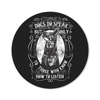 Produktbild von MuchoWow® Mauspad Mousepad Hund - Retro - Schwarz - Weiß - Spruch 30x30 cm - Mousepads - Maus Mat - Pad - Mausunterlage - Tischunterlage - Schreibtischmatten